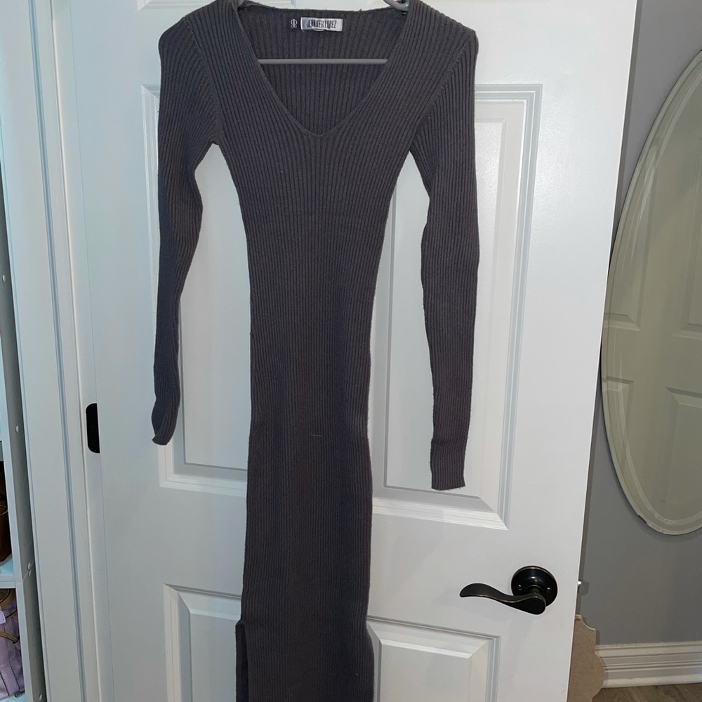 Jennifer Lopez Long sweater dress